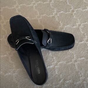 Sesto Meucci Black Suede Loafers